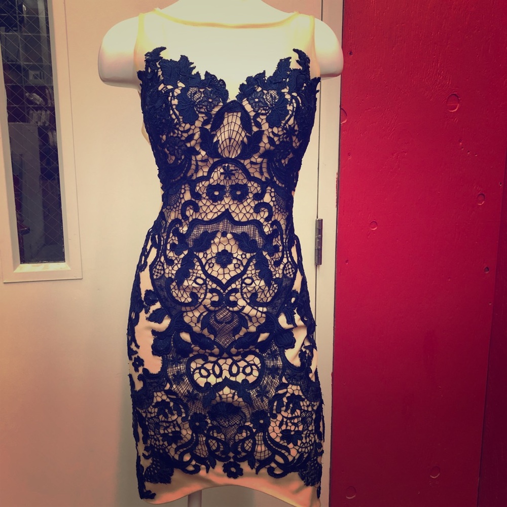 Black Lace Cocktail Dress